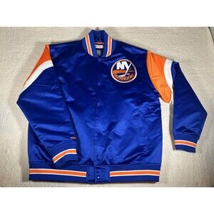 Mitchell & Ness NHL New York Islanders Heavyweight Satin Bomber Jacket XXL